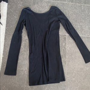 Black long sleeve thermal dress.